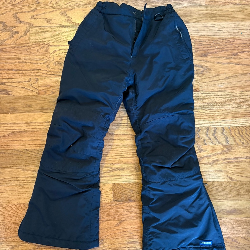 Lands' End Kids Black Snowpants 7